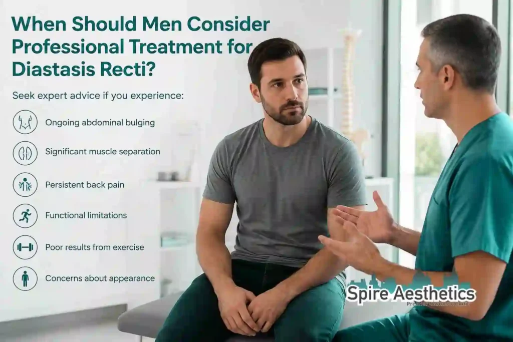 When Should Men Consider Professional Treatment for Diastasis Recti Handsworth?
