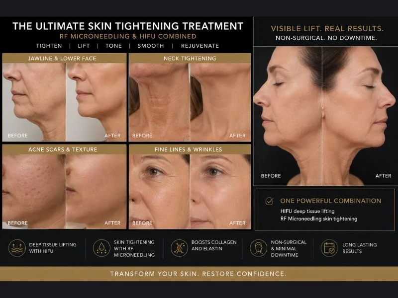 Results of combined treatment for the ultimate skin tightening treatment Handsworth